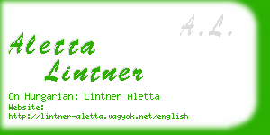 aletta lintner business card